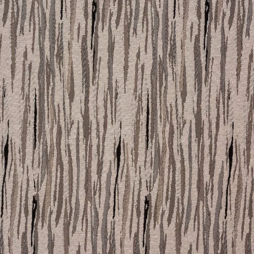 Eltham Dove abstract woven fabric in warm dove grey with dark vertical striations