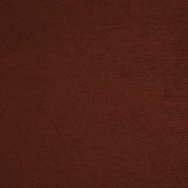 Deep brick red plain woven fabric with a subtle textured finish