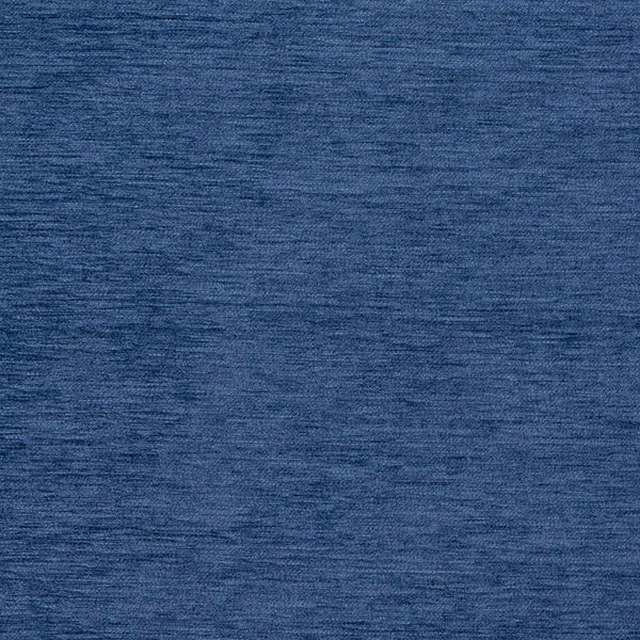 Blue woven fabric swatch with subtle slubbed texture and horizontal striations