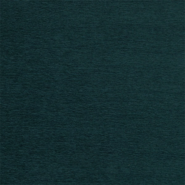 Deep jade green plain fabric swatch with fine horizontal texture