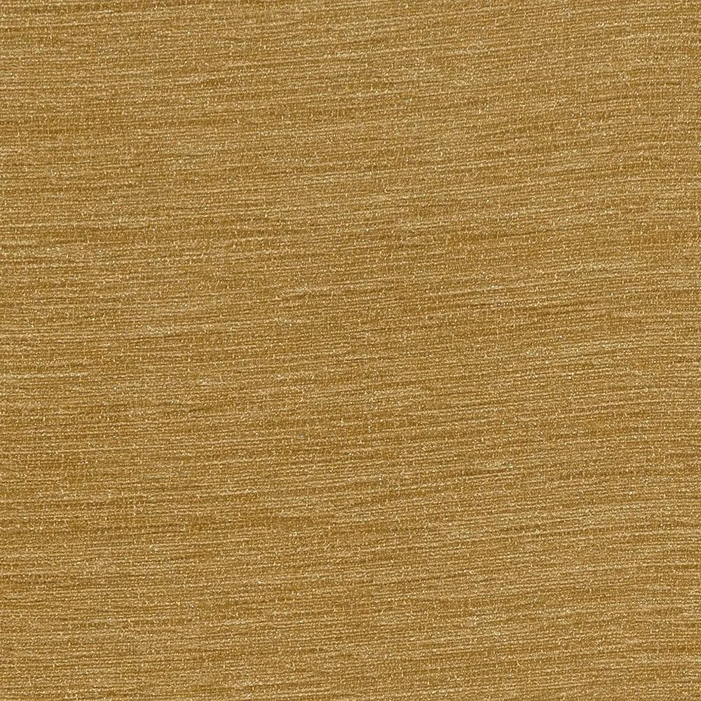 Close-up of warm ochre-gold woven fabric with fine horizontal texture