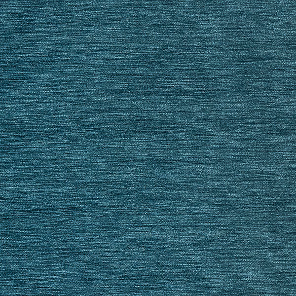 Textured teal upholstery fabric with fine horizontal slub weave
