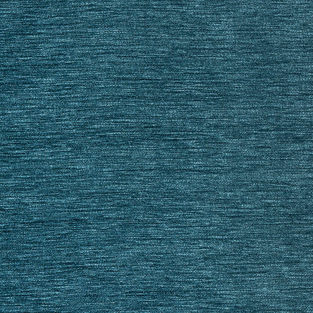 Textured teal upholstery fabric with fine horizontal slub weave