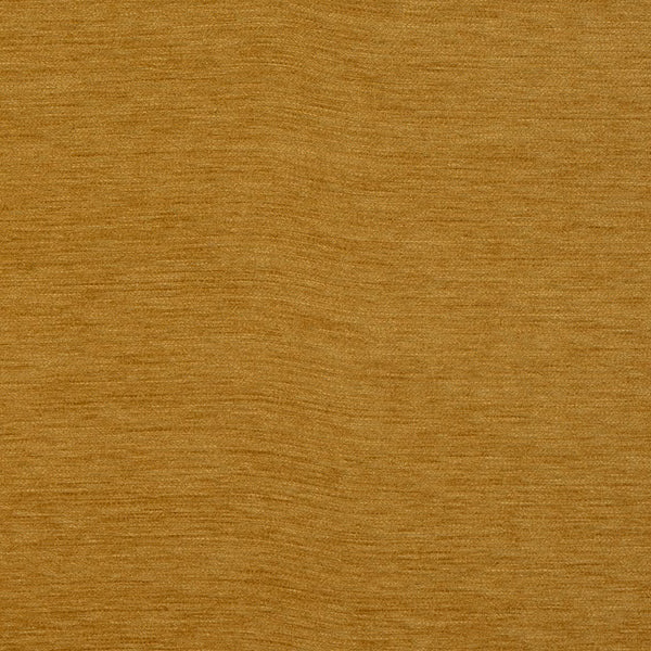 Warm ochre plain fabric with fine horizontal striations and a soft woven texture