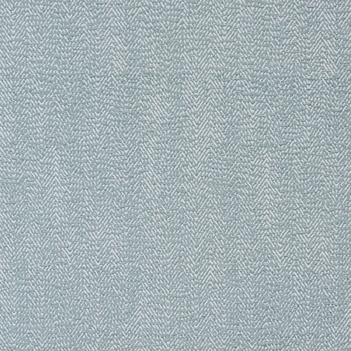 Pale duck egg blue woven fabric with fine herringbone zigzag texture