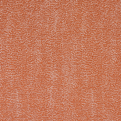Terracotta woven fabric with small zigzag herringbone texture