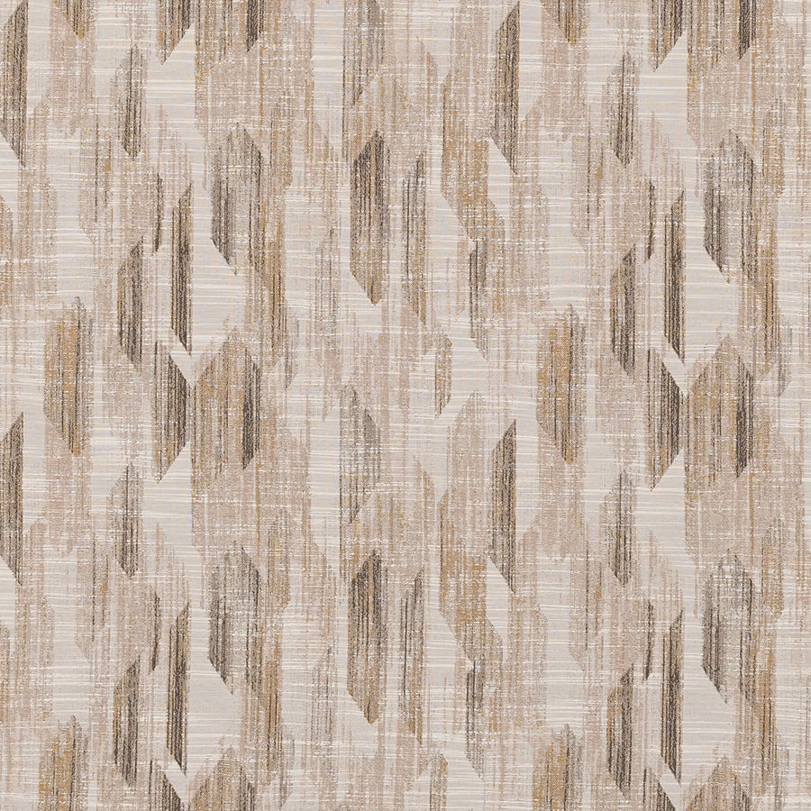 Abstract beige and cream fabric with vertical striated shard motif
