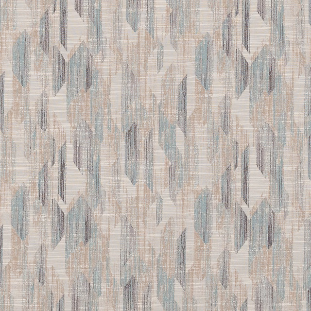 Pale seafoam and grey geometric woven fabric with vertical arrow motifs