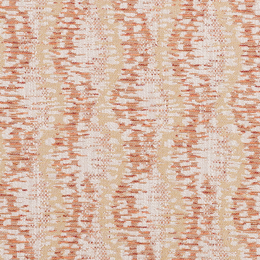 Burnt orange and cream woven fabric with vertical abstract streaks