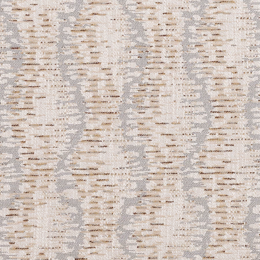 Pale dove beige woven fabric with taupe flecks and broken horizontal striations