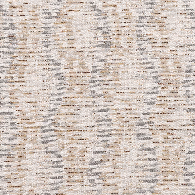Pale dove beige woven fabric with taupe flecks and broken horizontal striations