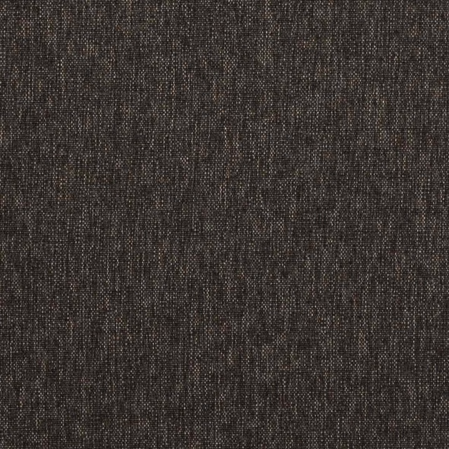Close-up of deep charcoal woven fabric with fine light flecks and subtle texture