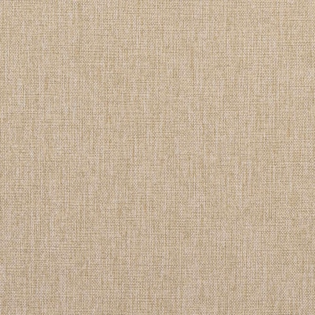 Close-up of warm beige woven fabric with a fine textured crossweave