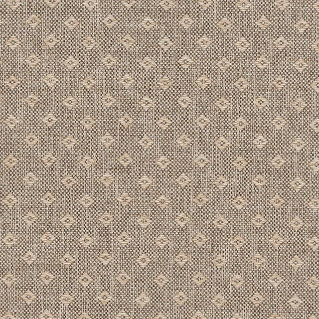 Warm biscuit beige woven fabric with small geometric diamond motif