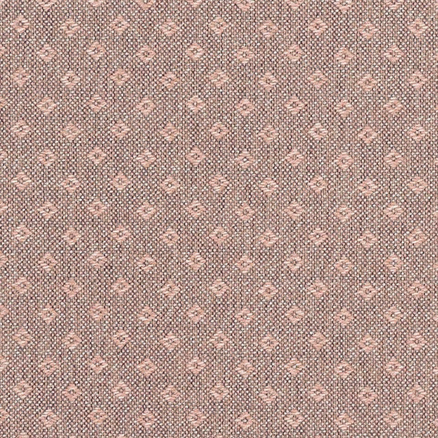 Soft blush geometric woven fabric with small repeating diamond motif
