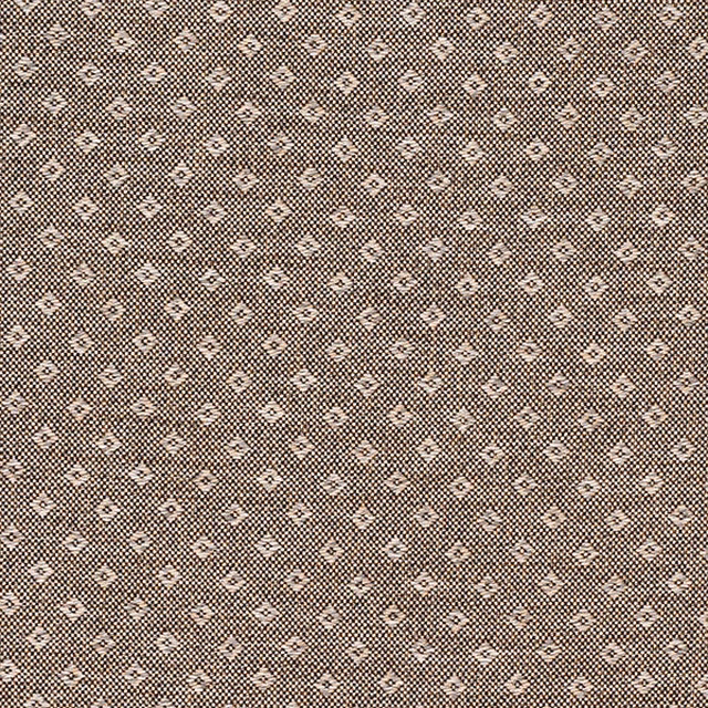 Small geometric woven fabric in warm latte beige with cream motifs
