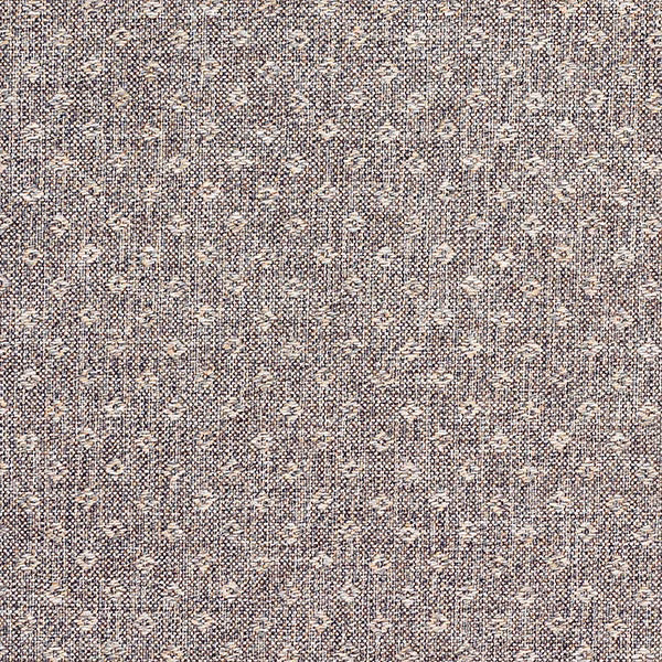 Close-up of taupe woven fabric with a small repeating damask pattern