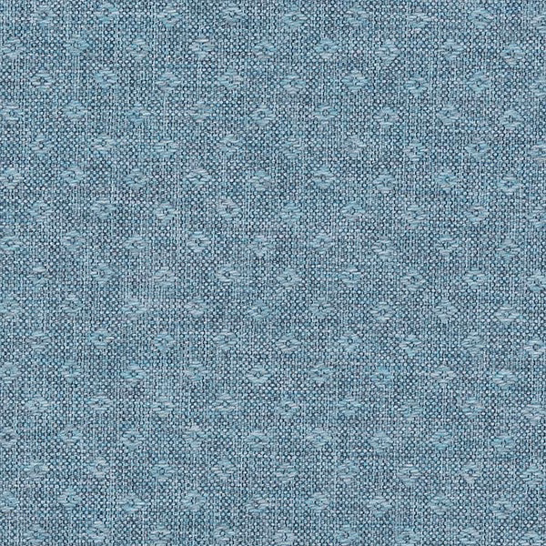 Close-up of a textured seafoam blue woven fabric with small mottled pattern