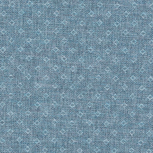 Close-up of a textured seafoam blue woven fabric with small mottled pattern