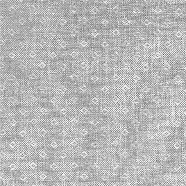 Close-up of a pale silver-grey woven fabric with a small textured pattern
