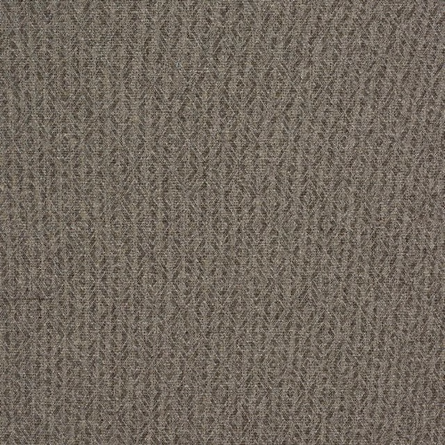 Close-up of mushroom taupe textured woven fabric with fine tonal pattern