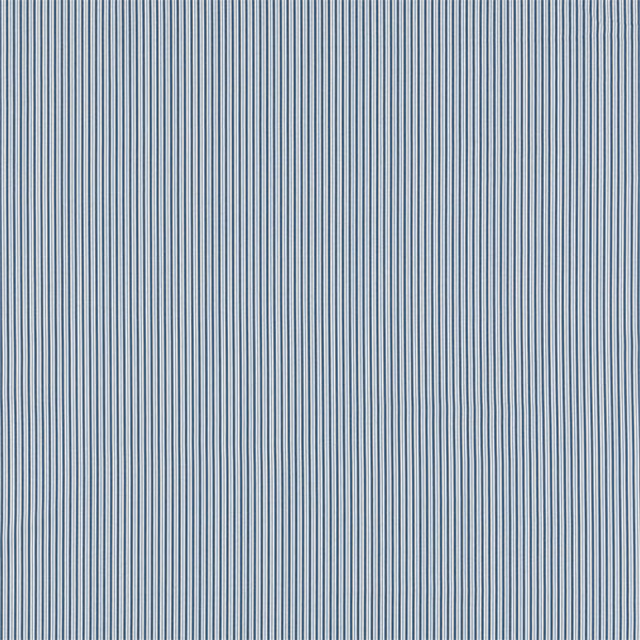 Fine indigo and pale vertical stripe cotton fabric sample