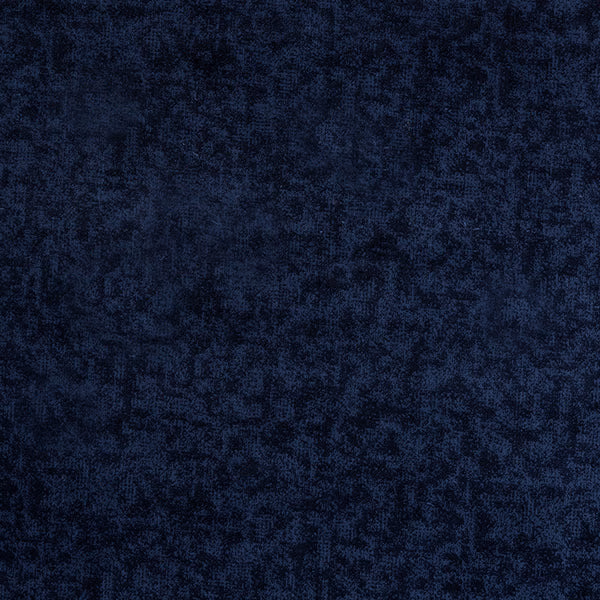 Deep indigo textured fabric swatch with a mottled, velvety surface