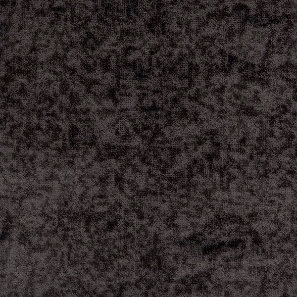 Close-up of Dreamy FR Pewter fabric showing a dark mottled charcoal-grey texture