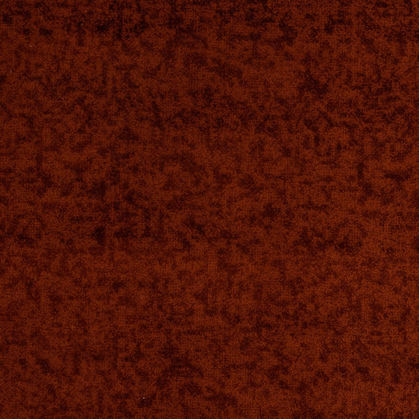 Deep mottled burnt spice fabric with a soft velvety texture