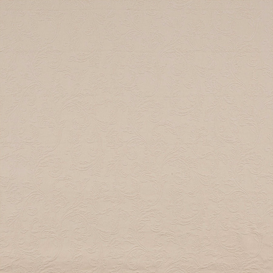 Pale chalk cream damask fabric with subtle raised texture