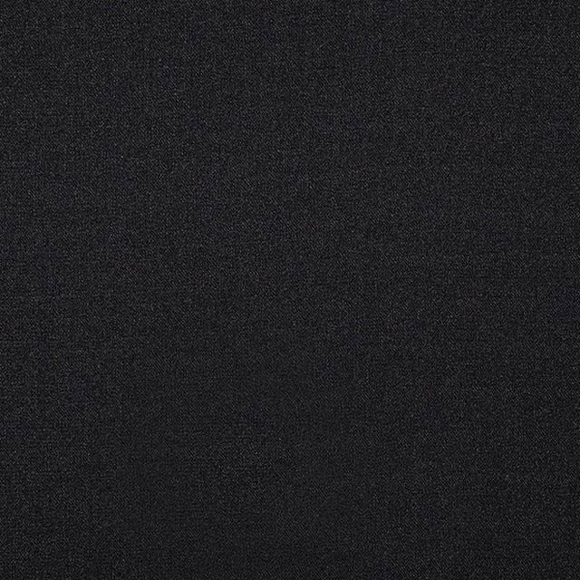 Dark charcoal-black plain woven fabric swatch with fine texture