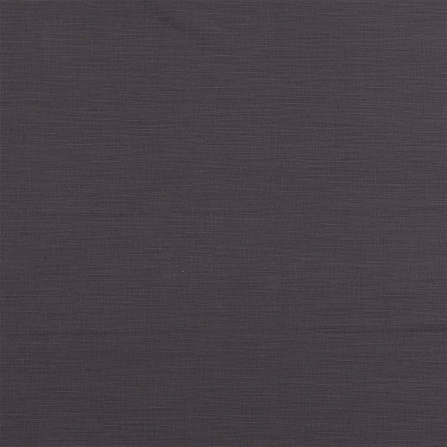 Deep charcoal grey cotton fabric with fine horizontal woven texture