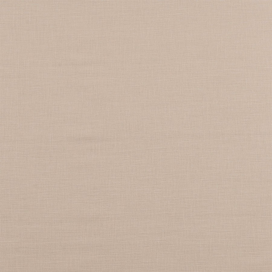Soft warm clay-beige plain weave cotton fabric swatch