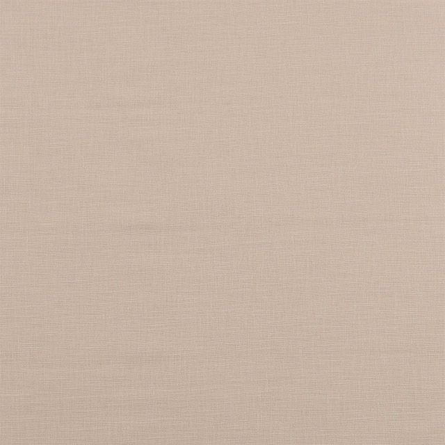 Soft warm clay-beige plain weave cotton fabric swatch