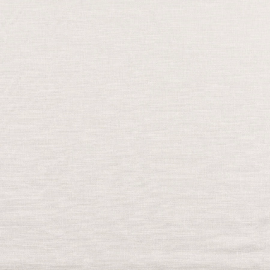 Soft putty cream plain-woven cotton fabric swatch with fine matte texture