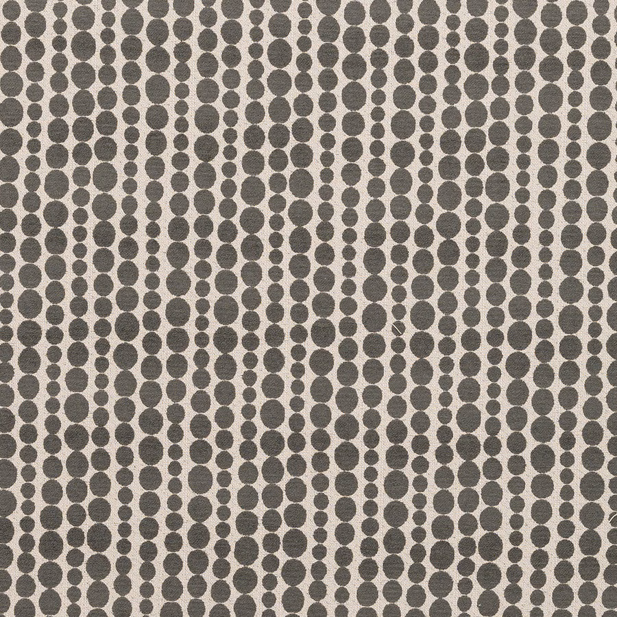 Pewter grey woven fabric with dense circular dot pattern