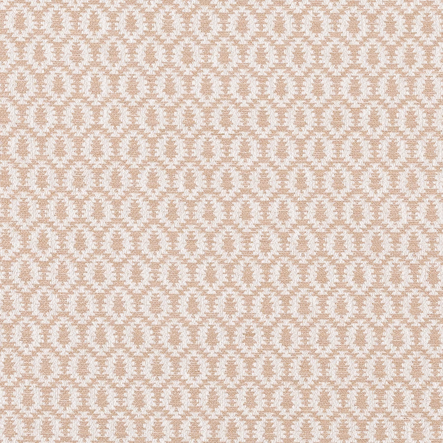 Small woven geometric fabric in warm oatmeal beige and soft cream