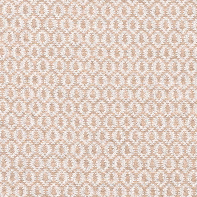 Small woven geometric fabric in warm oatmeal beige and soft cream