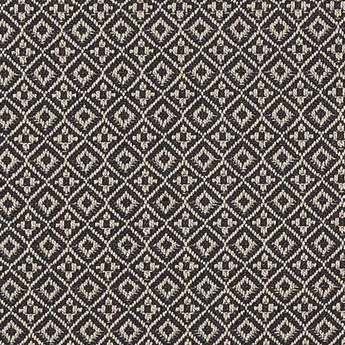 Charcoal and ivory small diamond geometric woven fabric swatch