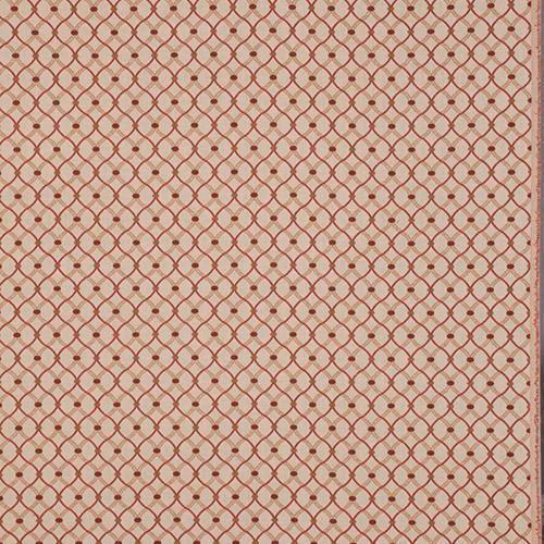 Pale rouge geometric lattice fabric with small dot intersections and a woven texture
