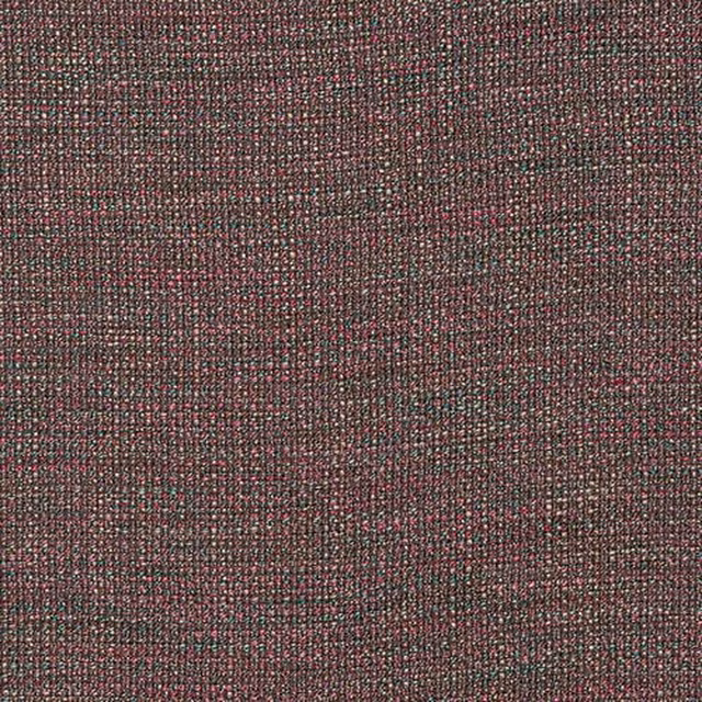 Close-up of a tightly woven heathered fabric in dusky rose, grey and brown