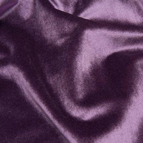 Shiny blush plum-purple fabric swatch with soft folds and lustrous sheen