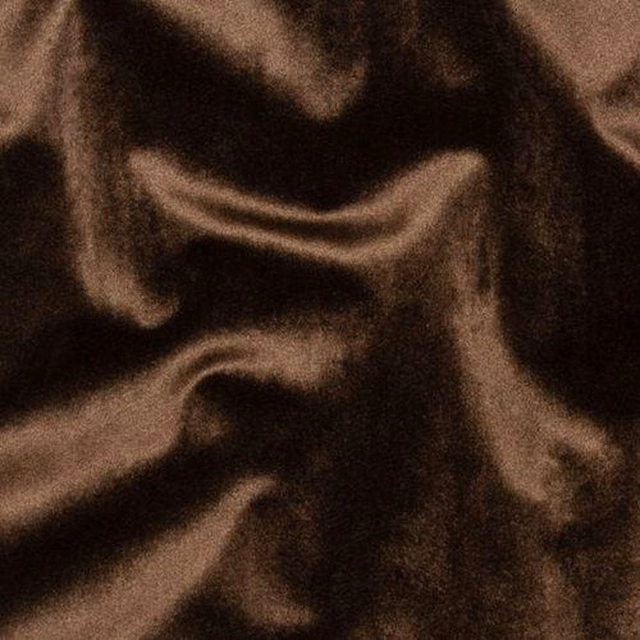 Rich mocha-brown lustrous fabric with soft folded sheen