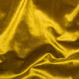 Shiny ochre-gold fabric swatch with soft reflective folds