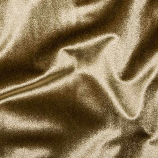 Shiny warm olive-gold fabric with soft rippling folds and smooth sheen