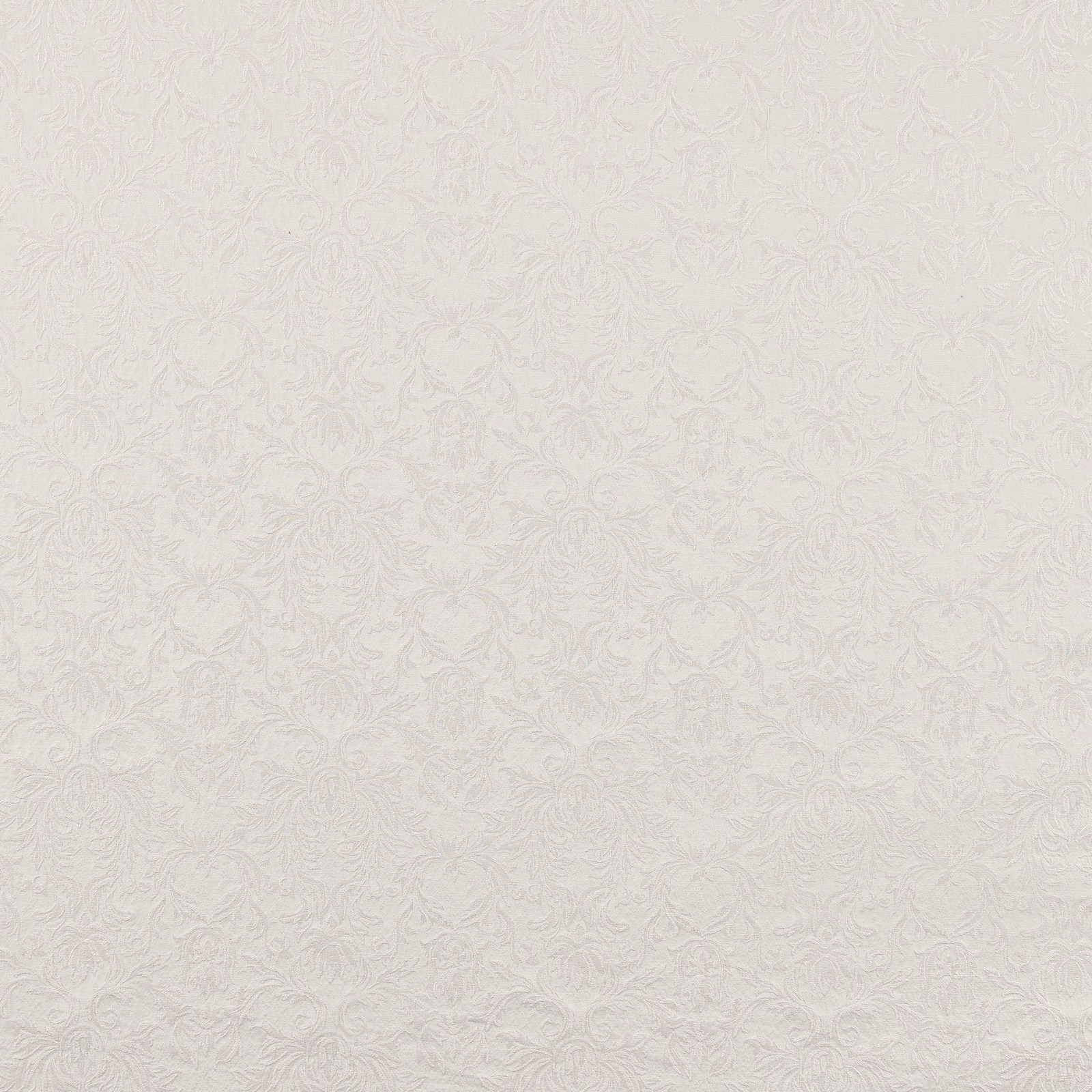 Pale ivory floral fabric with a subtle raised woven texture