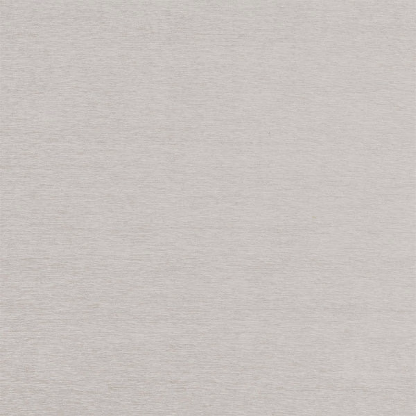 Pale silver-grey plain fabric with fine horizontal texture and a soft matte sheen