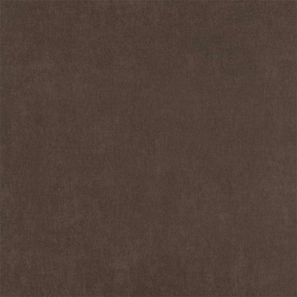 Deep chocolate-brown plain fabric swatch with a soft matte texture