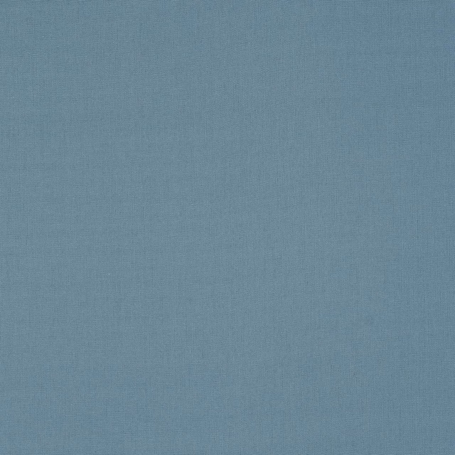 Soft dusty blue plain-woven cotton fabric with a fine, even texture
