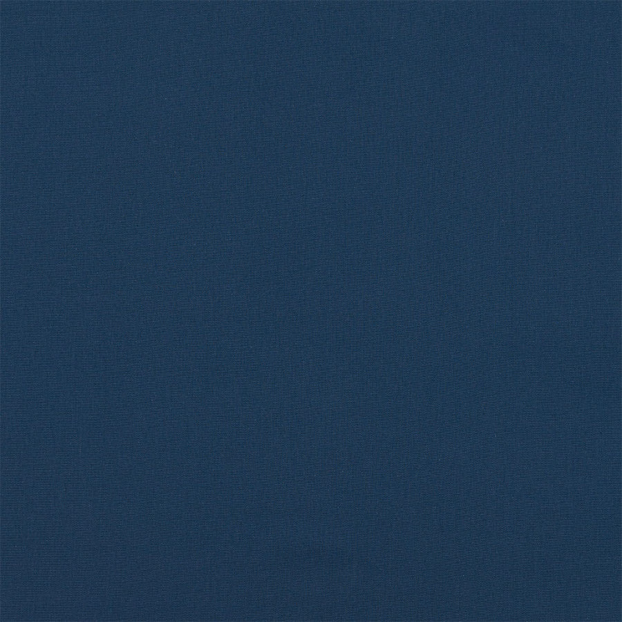 Deep French blue plain-woven cotton swatch with fine textured grain